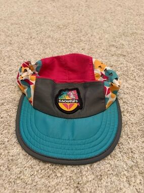 Coal 5 panel Hat - Pink, Teal & Gray